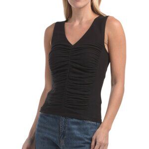 NATION Pima Cotton Blend Tara V-neck Tank